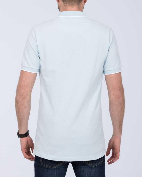 2t Slim Fit Tall Tipped Polo Shirt (ice blue)