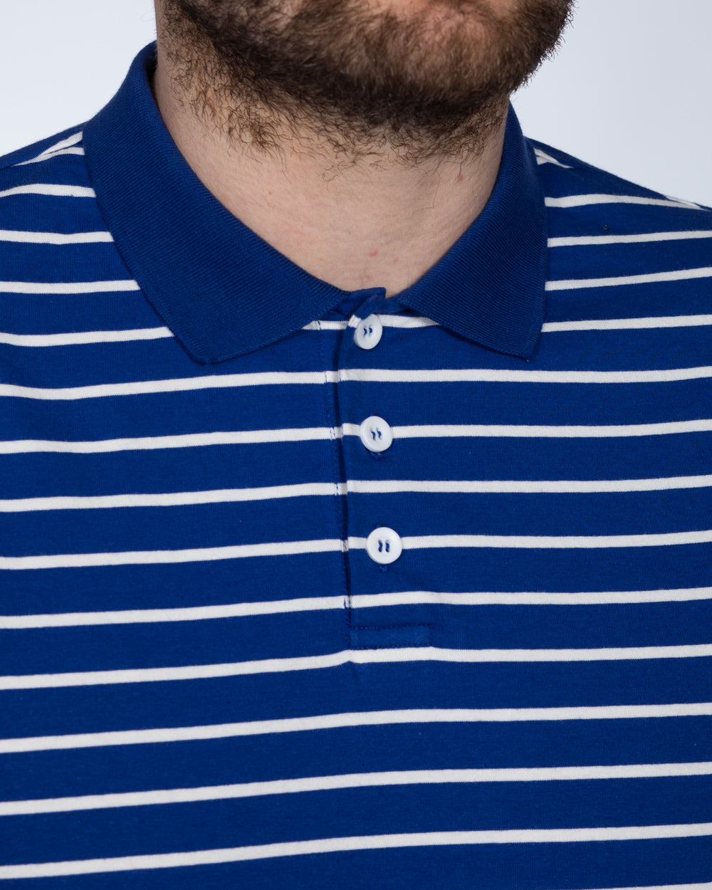 2t Slim Fit Tall Striped Polo Shirt (blue)