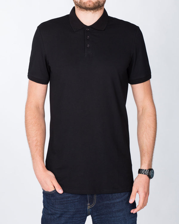 2t Slim Fit Tall Polo Shirt (black)