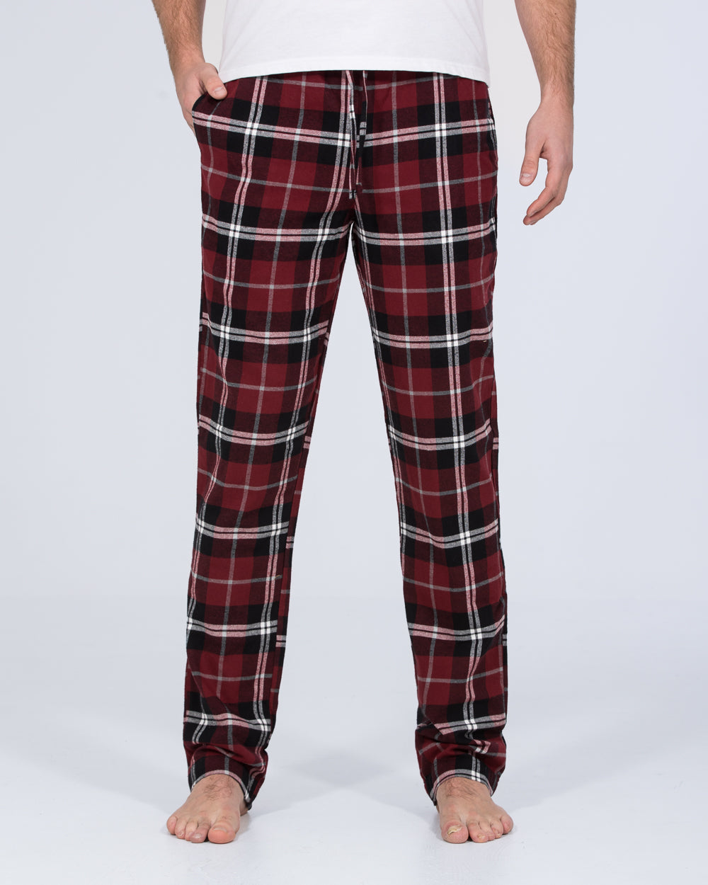 H&m Mens Red Pyjama Bottoms H&M Men Red Green Checked Cotton