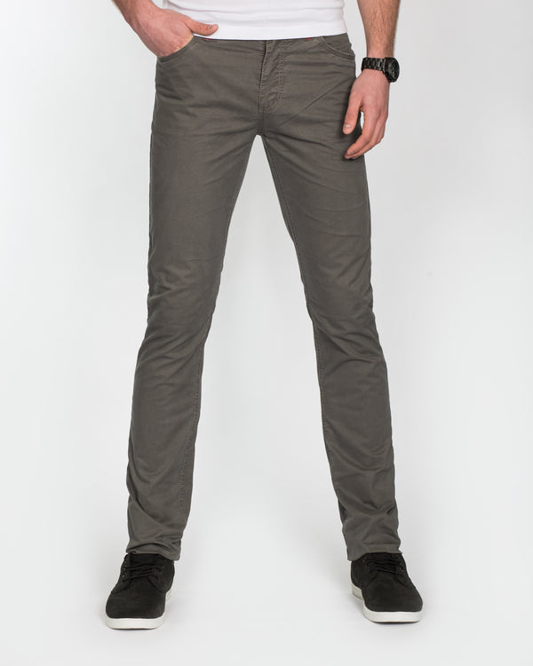 Redpoint Halifax Slim Fit Cotton Chinos (grey)