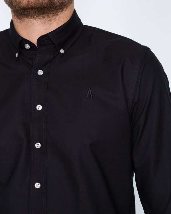 2t Slim Fit Long Sleeve Tall Shirt (plain black)