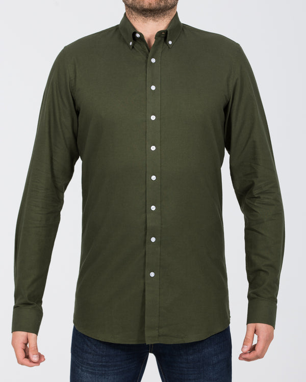 2t Slim Fit Long Sleeve Tall Shirt (forest green)