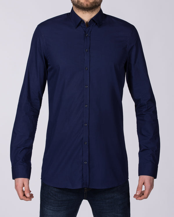 2t Luca Slim Fit Tall Shirt (navy)