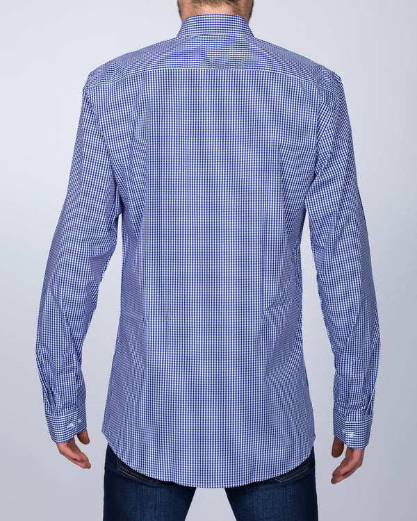 2t Regular Fit Long Sleeve Tall Shirt (blue check)