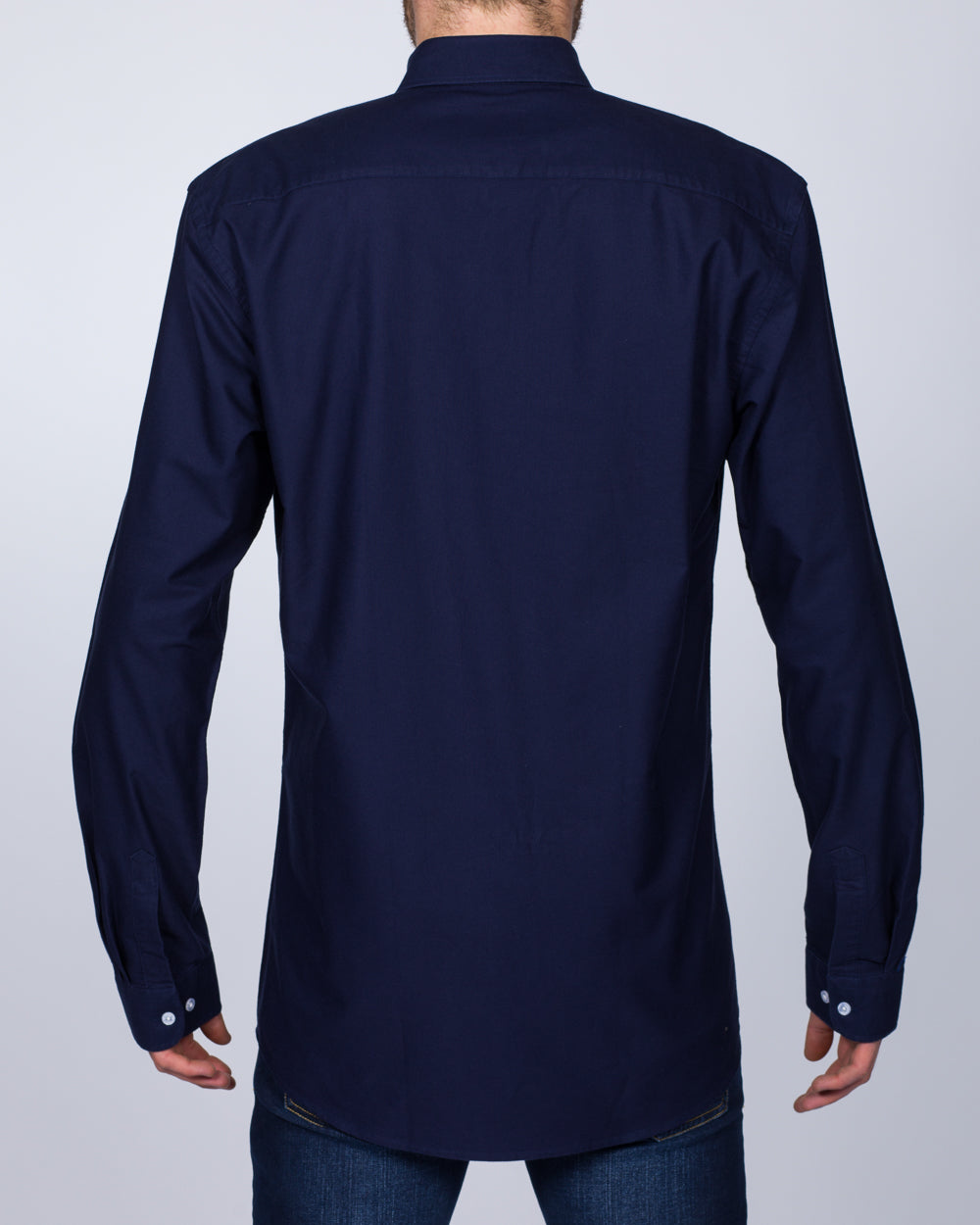 2t Regular Fit Long Sleeve Tall Shirt (dark blue)