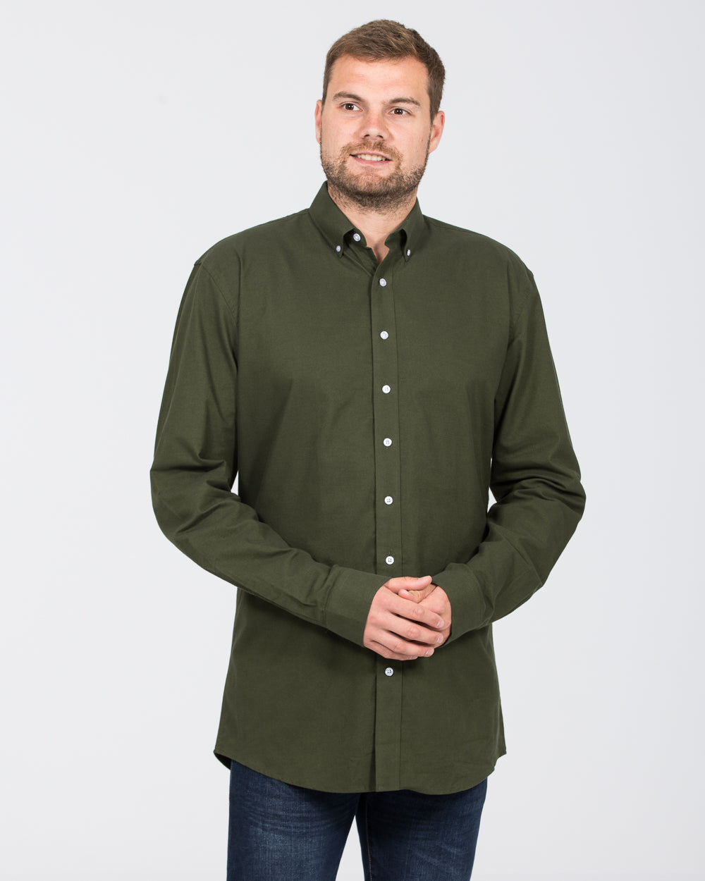 2t Regular Fit Long Sleeve Tall Shirt (forest green)