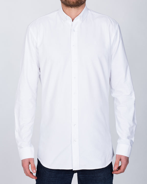 2t Oxford Regular Fit Long Sleeve Tall Shirt (white)