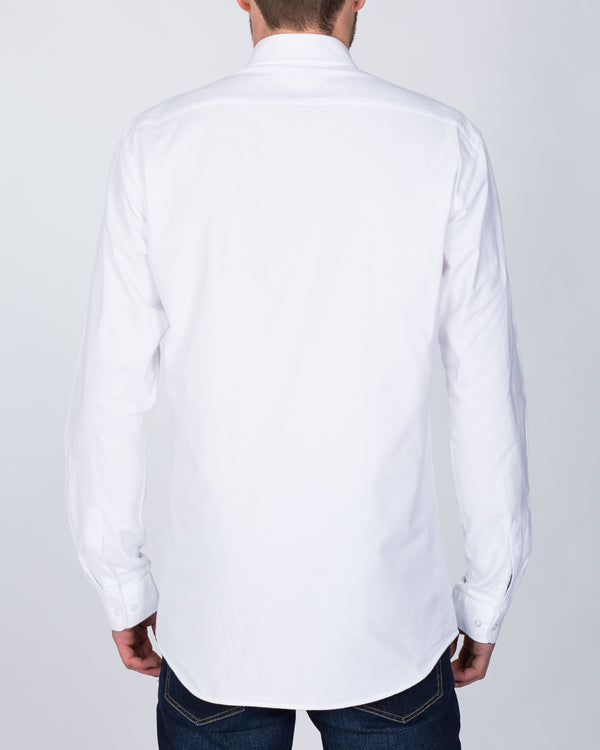 2t Oxford Regular Fit Long Sleeve Tall Shirt (white)