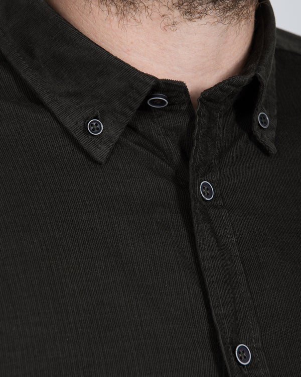 2t Slim Fit Long Sleeve Tall Corduroy Shirt (olive)