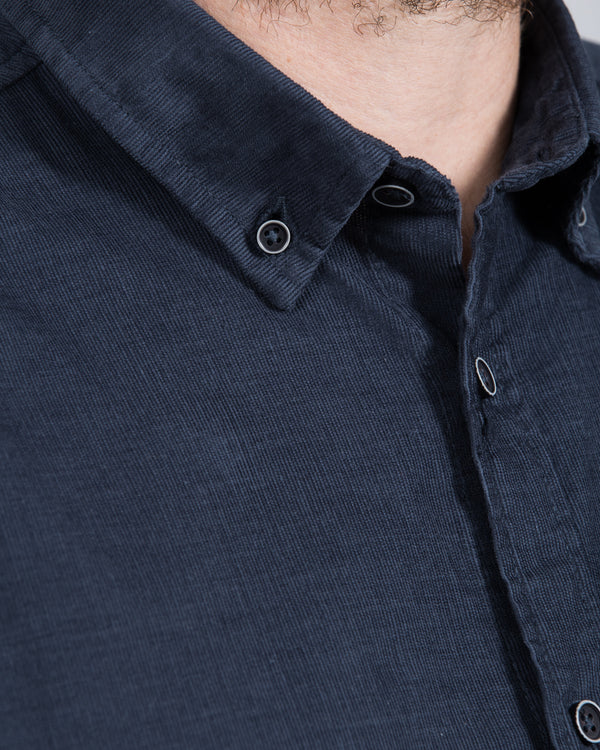 2t Slim Fit Long Sleeve Tall Corduroy Shirt (blue)