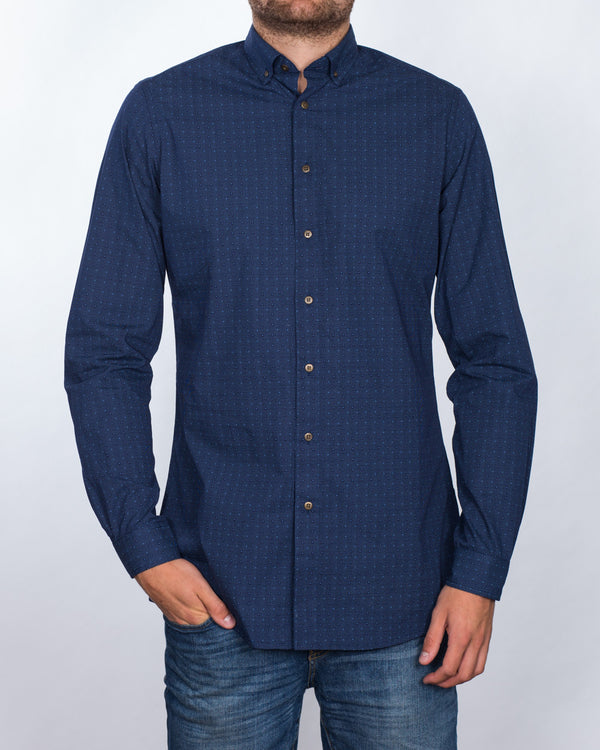 Double Two Slim Fit Tall Shirt (navy)