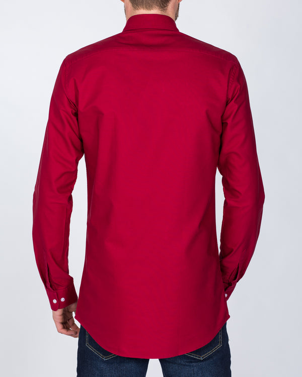 2t Slim Fit Long Sleeve Tall Shirt (bordeaux)