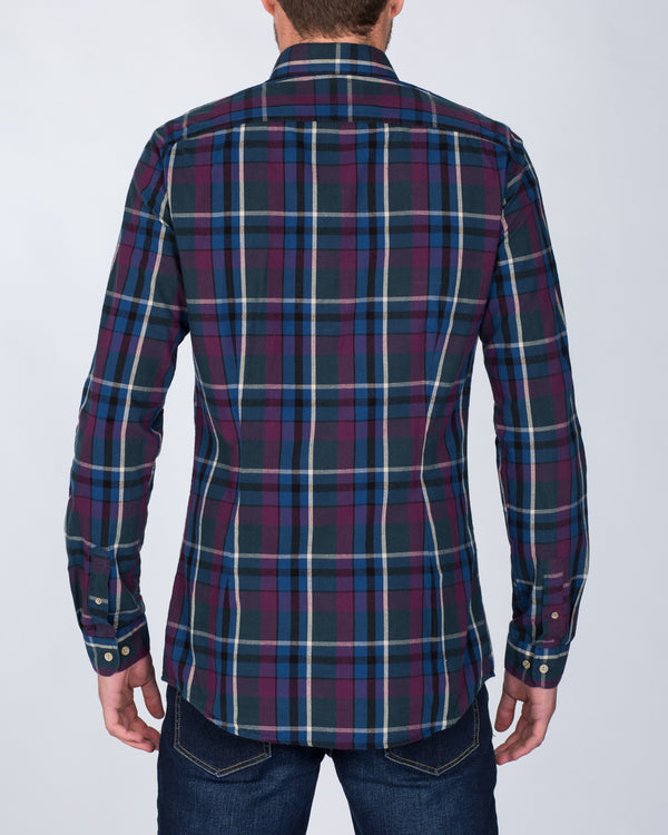 2t Slim Fit Long Sleeve Tall Shirt (plum)