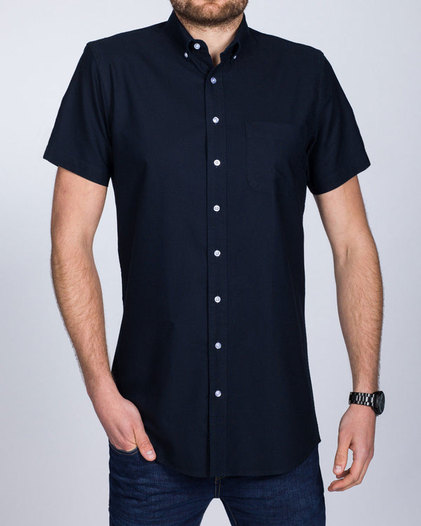 2t Slim Fit Short Sleeve Tall Shirt (plain navy)