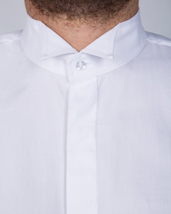 2t Slim Fit Wing Collar Tall Dress Shirt (white)