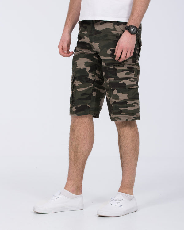 2t Tall Mens Extra Long Cargo Camo Shorts (khaki) 13 15 Inch