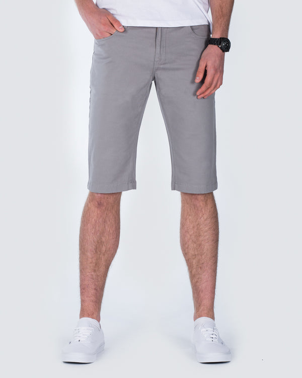 Ed Baxter Slim Fit Stretch Chino Shorts (grey)