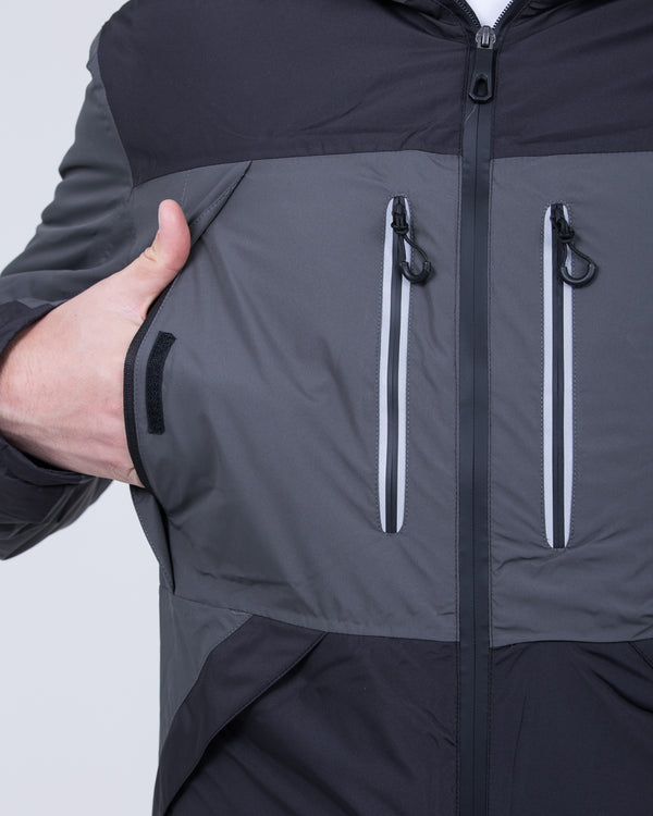 North 56 Tall Waterproof Ski Jacket (black/grey)
