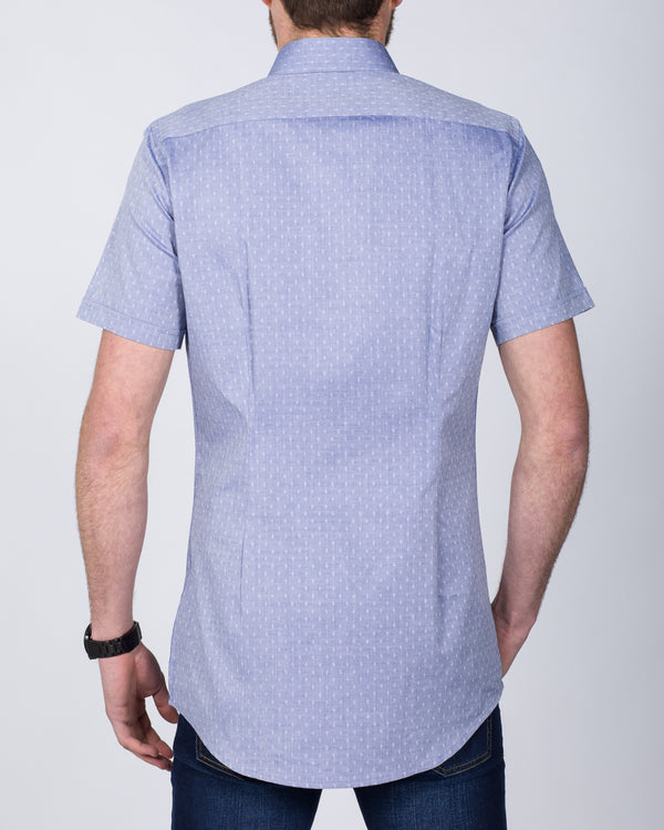 2t Short Sleeve Tall Shirt (blue pattern)