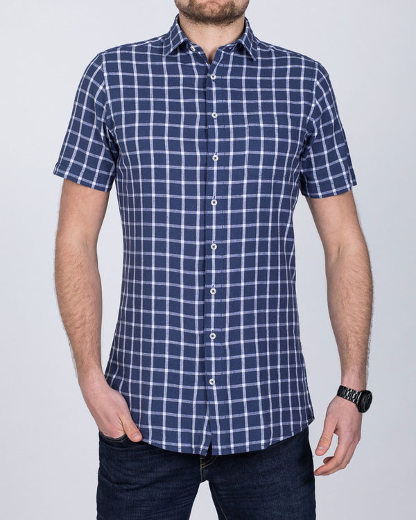 2t Short Sleeve Tall Shirt (denim check)