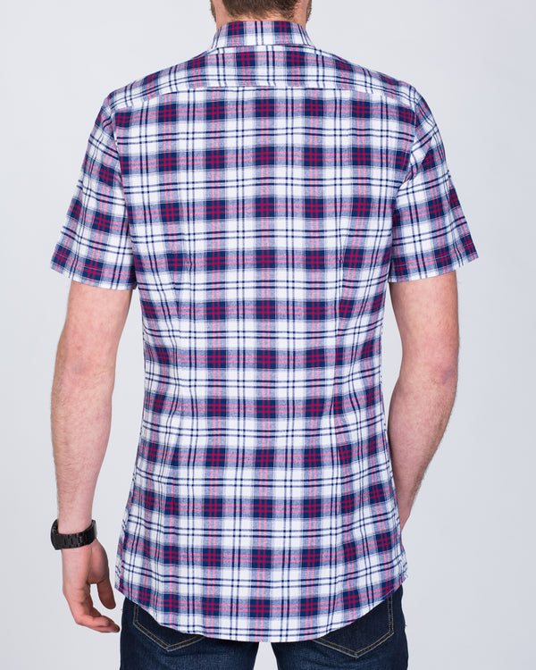 2t Short Sleeve Tall Shirt (navy check)