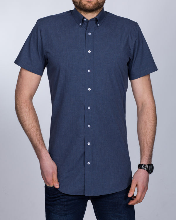 2t Slim Fit Short Sleeve Tall Shirt (blue denim)