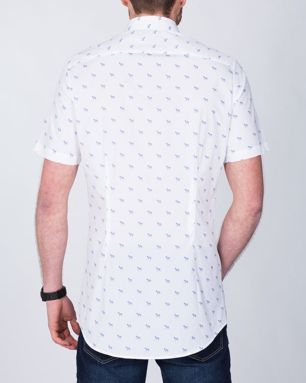 2t Short Sleeve Tall Shirt (white zebra)