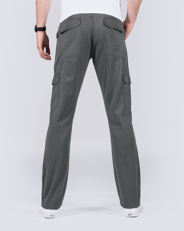 2t Dylan Slim Fit Tall Cargo Trousers (storm grey)