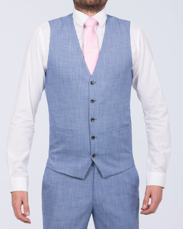 Skopes Redding Slim Fit Tall Waistcoat (sky blue)