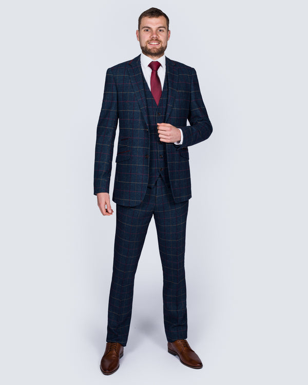 Skopes Slim Fit Tall Suit (aqua/wine)