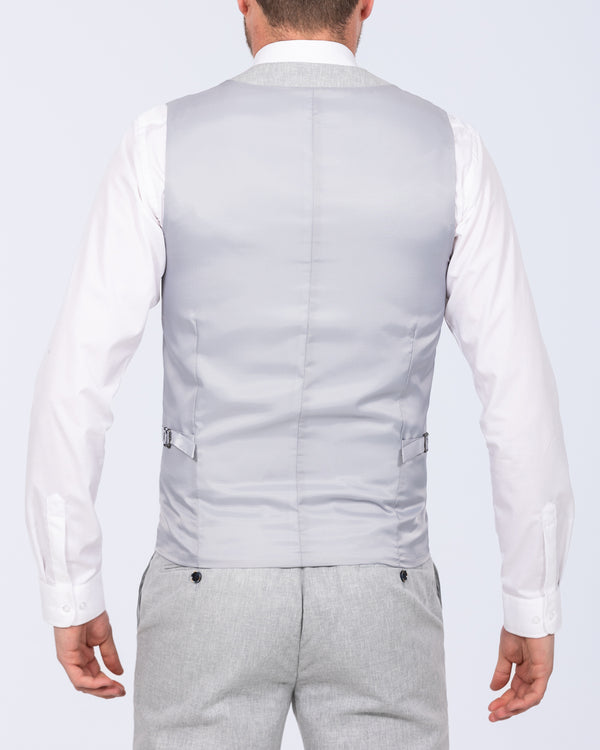 Skopes Tuscany Slim Fit Linen Blend Waistcoat (silver)