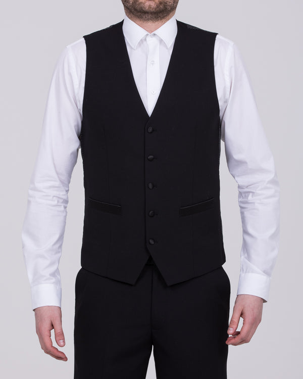 Skopes Cavendish Regular Fit Tall Dinner Waistcoat (black)