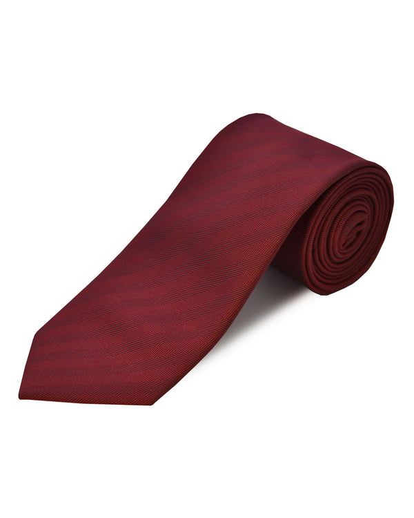 Double Two Extra Long Herringbone Tie (wine)