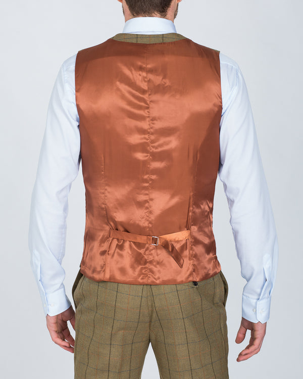 Skopes Goodwood Slim Fit Tall Waistcoat (lovat check)